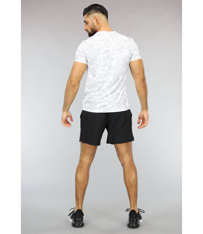 Wit Camouflage Sport Tenue met Zwart Broekje
