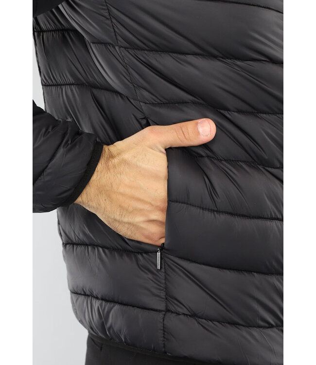 Zwarte Puffer Heren Jas met Capuchon
