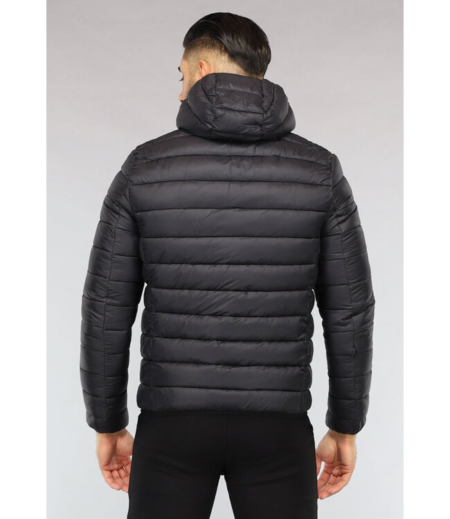 Zwarte Puffer Heren Jas met Capuchon