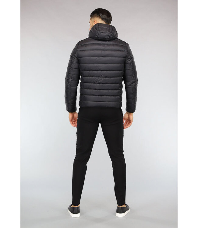 Zwarte Puffer Heren Jas met Capuchon