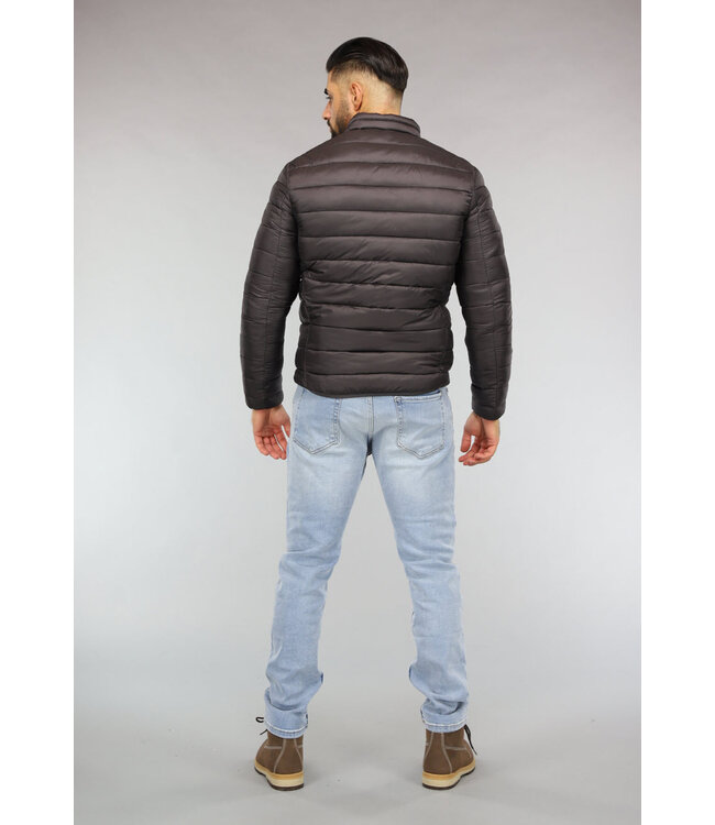 Heren Puffer Jack in Donkergrijs