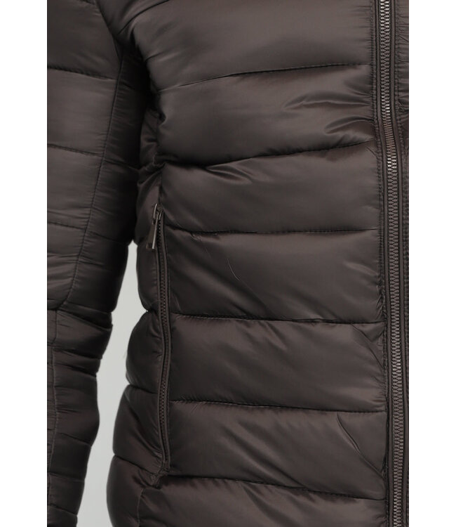 NEW2903 Heren Puffer Jack in Donkergrijs