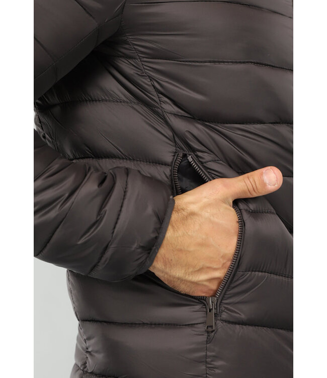 Heren Puffer Jack in Donkergrijs