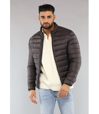 Heren Puffer Jack in Donkergrijs