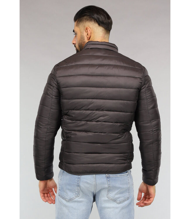 Heren Puffer Jack in Donkergrijs