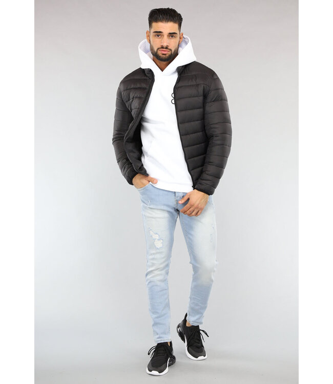 Zwarte Basic Heren Puffer Jas