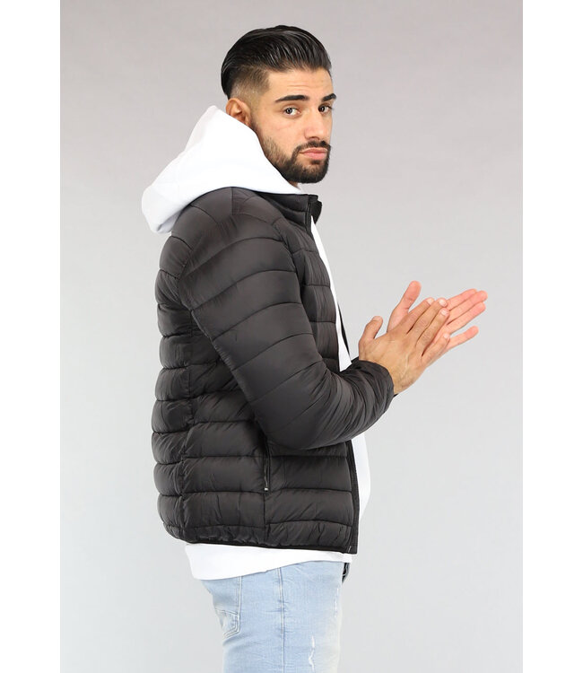 Zwarte Basic Heren Puffer Jas