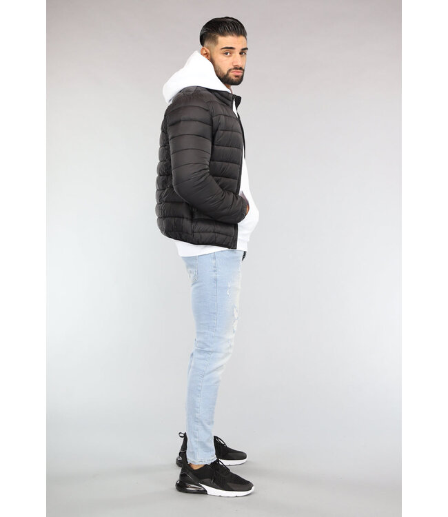 Zwarte Basic Heren Puffer Jas