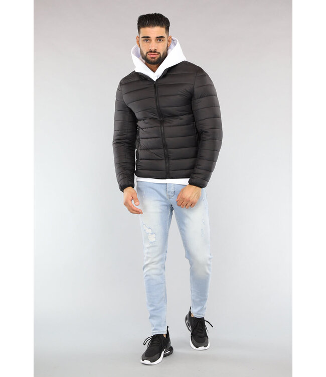 Zwarte Basic Heren Puffer Jas