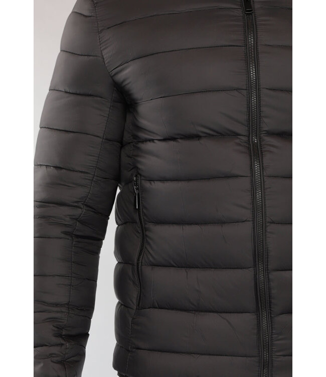 Zwarte Basic Heren Puffer Jas