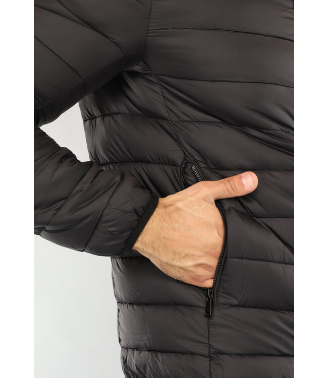 Zwarte Basic Heren Puffer Jas