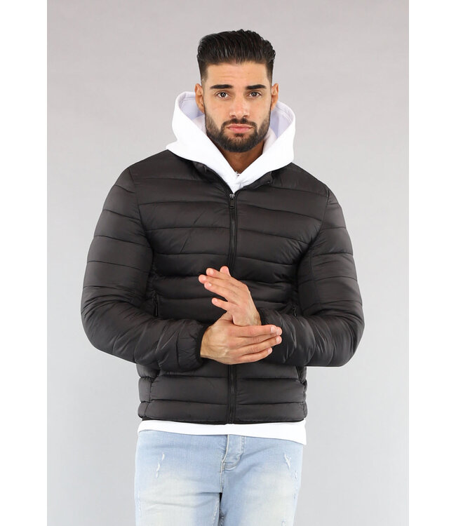 Zwarte Basic Heren Puffer Jas