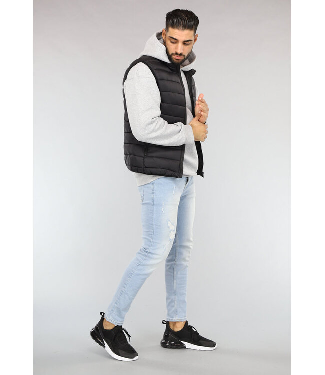 Zwarte Basic Gewatteerde Heren Bodywarmer