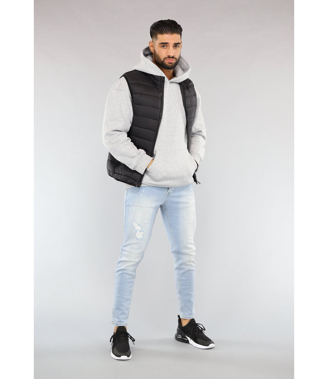Zwarte Basic Gewatteerde Heren Bodywarmer