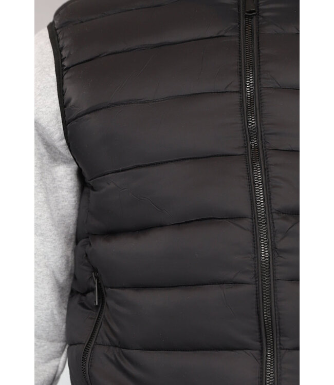Zwarte Basic Gewatteerde Heren Bodywarmer