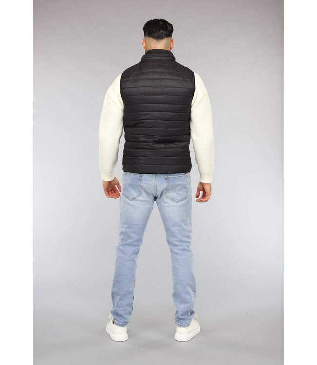 Zwarte Gewatteerde Heren Bodywarmer