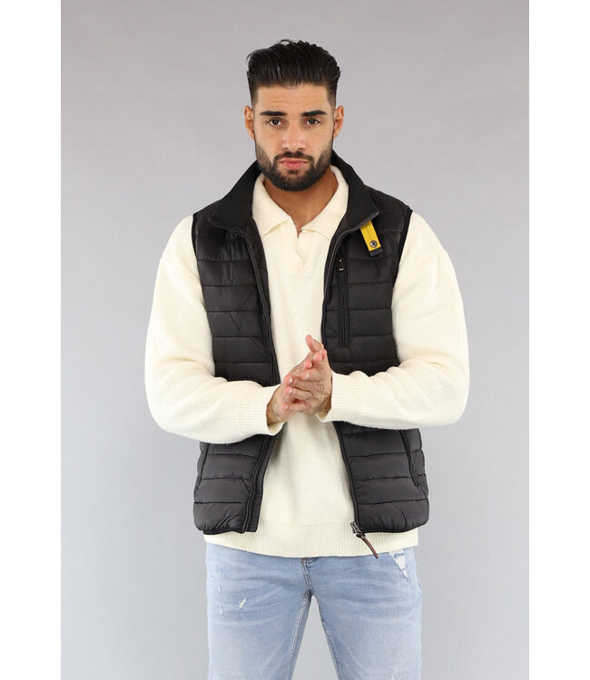 Zwarte Gewatteerde Heren Bodywarmer