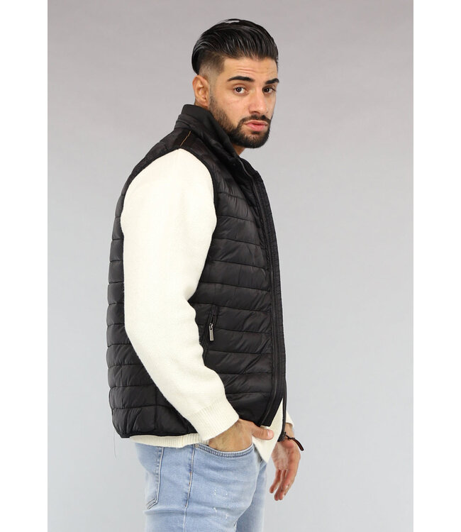 Zwarte Gewatteerde Heren Bodywarmer