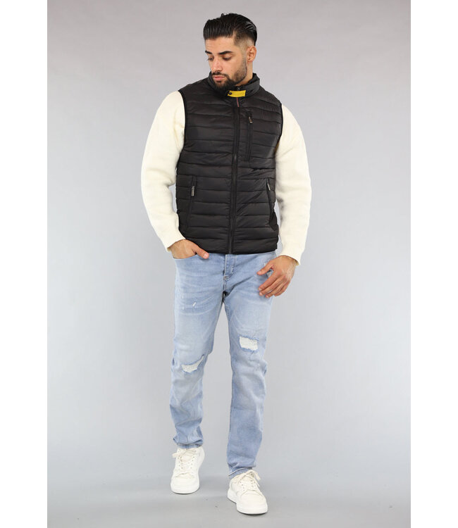 Zwarte Gewatteerde Heren Bodywarmer