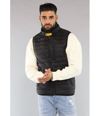 Zwarte Gewatteerde Heren Bodywarmer