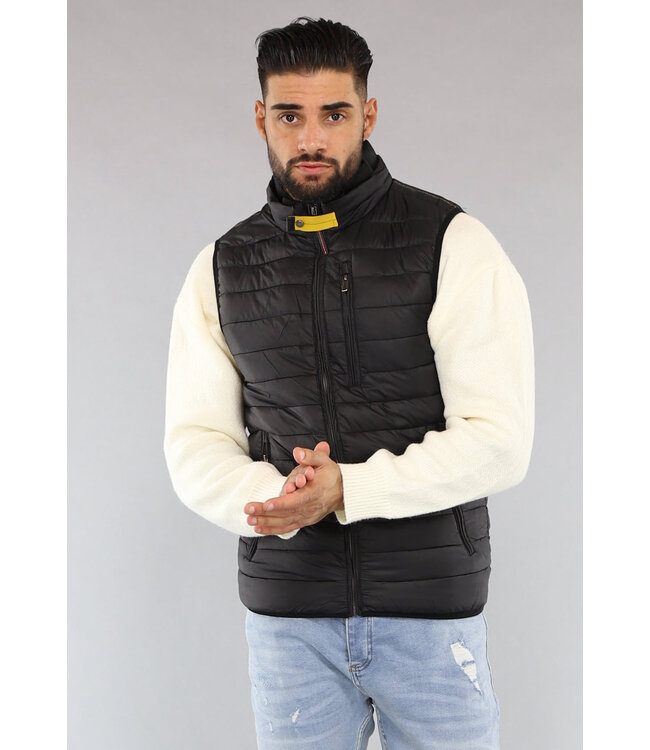 NEW2903 Zwarte Gewatteerde Heren Bodywarmer