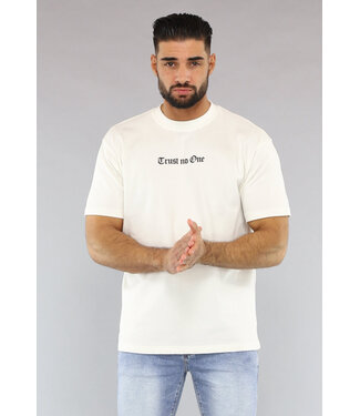 Trust No One Heren T-Shirt in Ecru