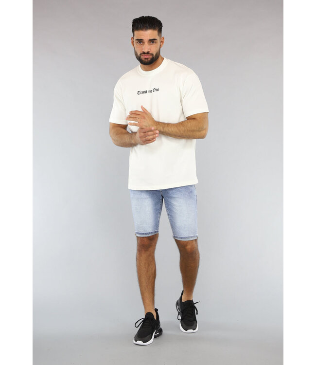 Trust No One Heren T-Shirt in Ecru