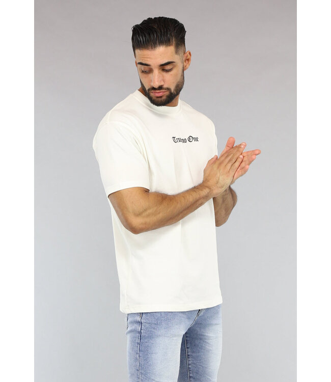 Trust No One Heren T-Shirt in Ecru
