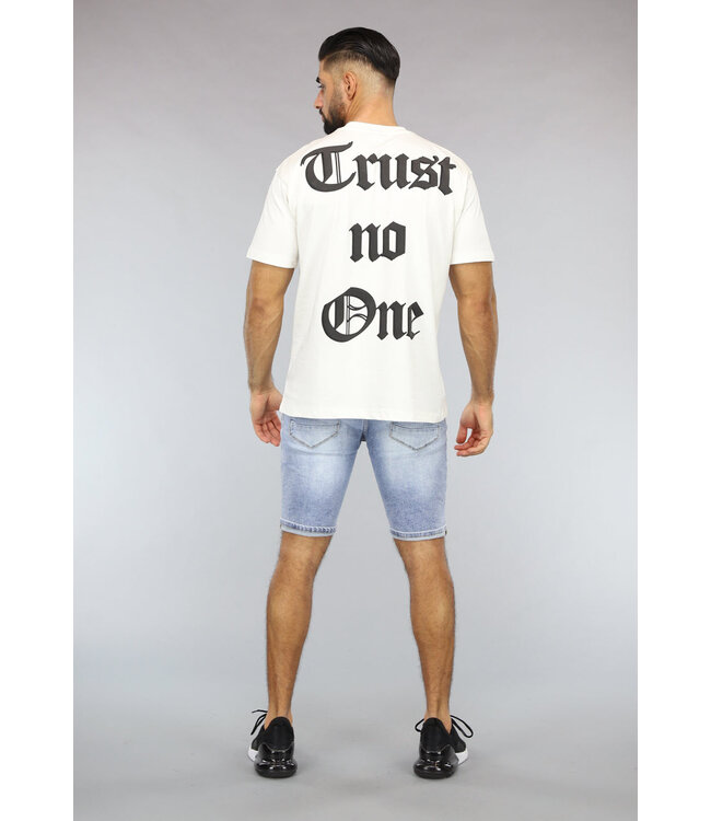 Trust No One Heren T-Shirt in Ecru