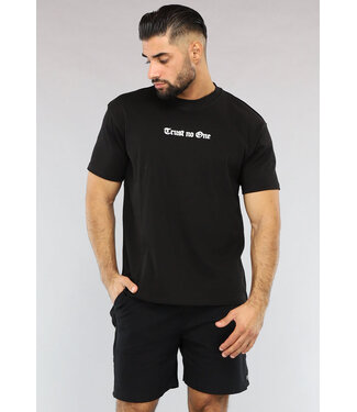 Zwart Heren Trust No One T-Shirt