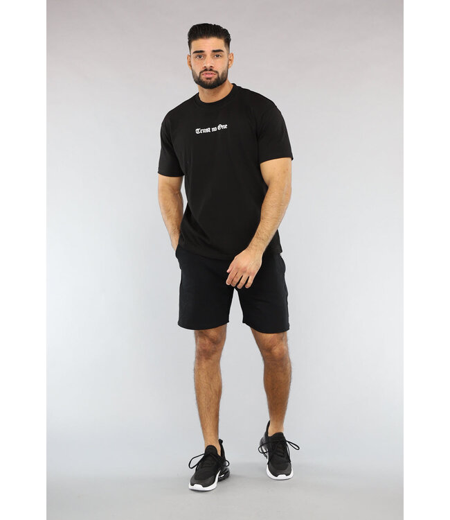 Zwart Heren Trust No One T-Shirt
