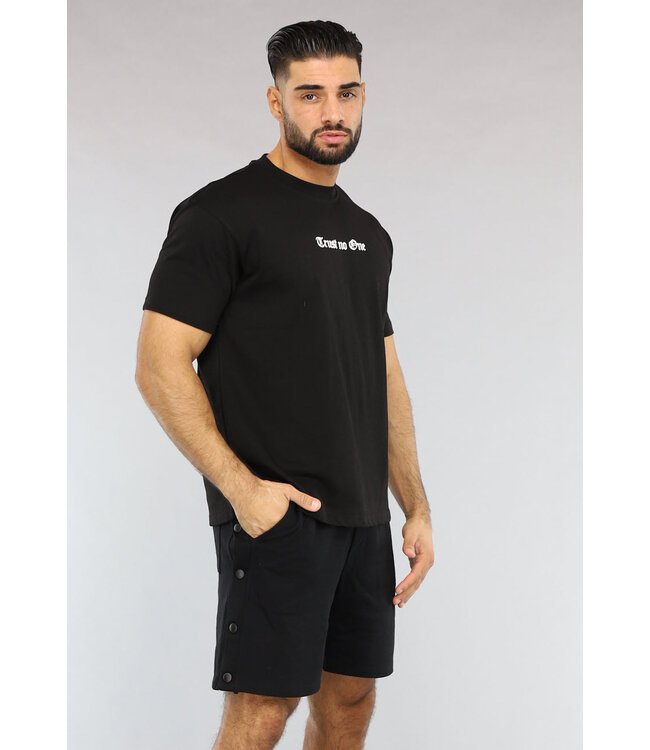 Zwart Heren Trust No One T-Shirt