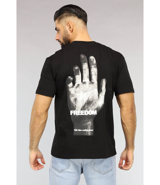 NEW2903 Zwart Freedom Heren T-Shirt