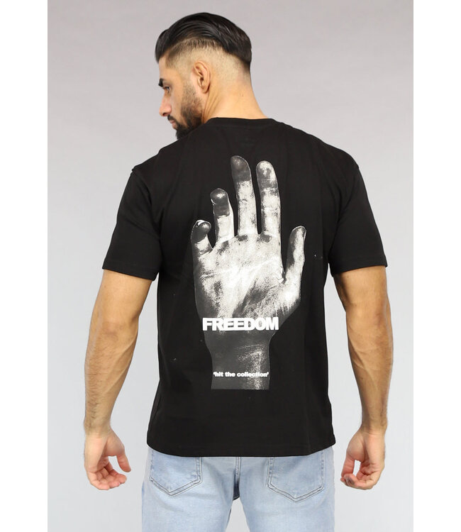 Zwart Freedom Heren T-Shirt