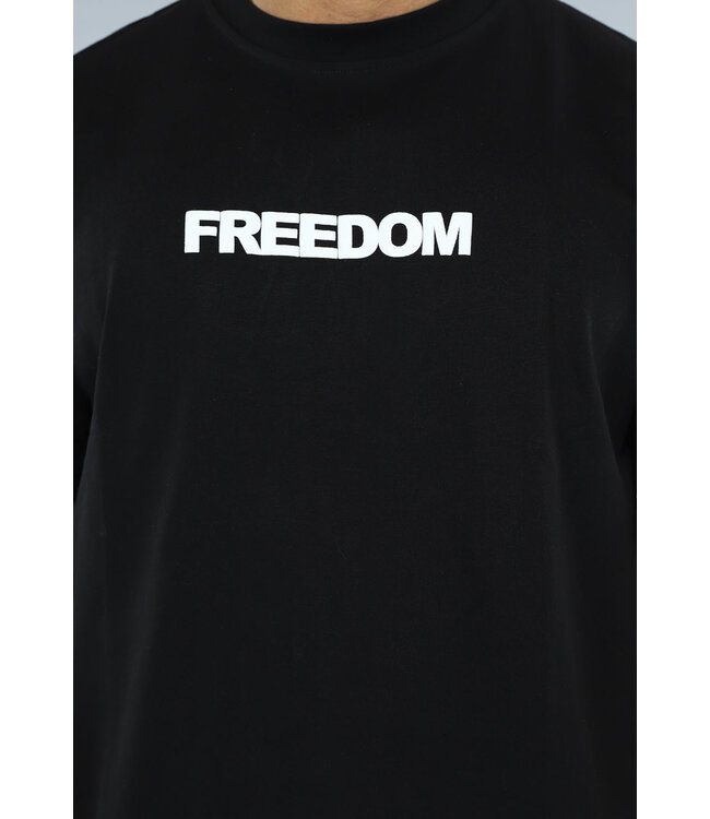 Zwart Freedom Heren T-Shirt