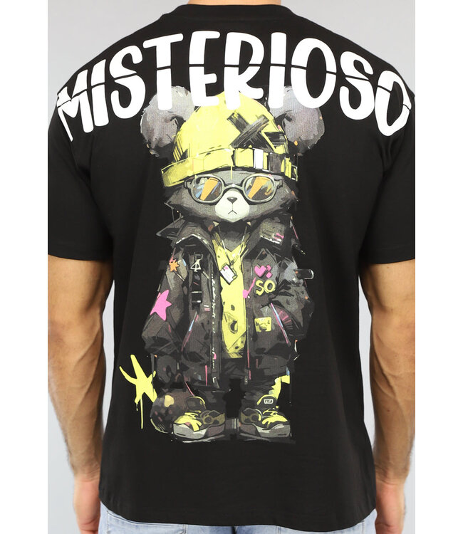 Zwart Heren T-Shirt met Witte Tekst