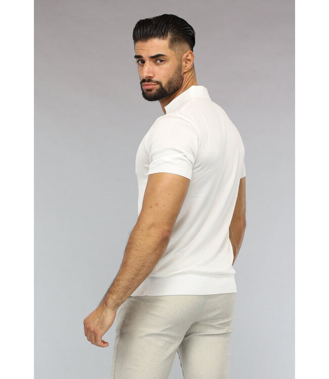 Witte Heren Top met Kraagje