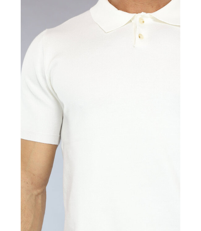 NEW2903 Crème Heren Polo met Stretch