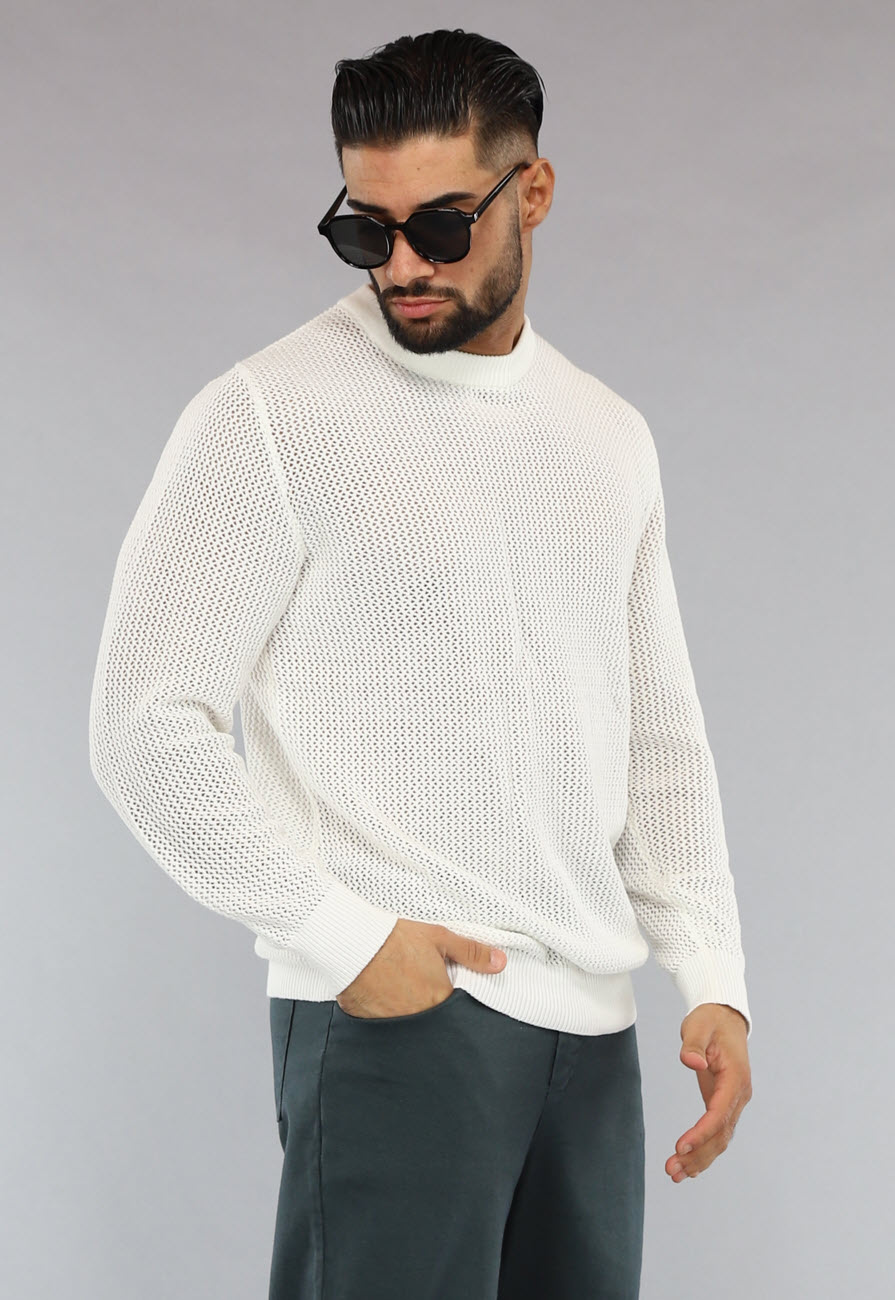 Witte kabeltrui sale