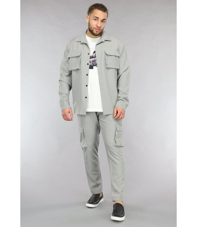 Grijze Cargo Two Piece van Travel Stof