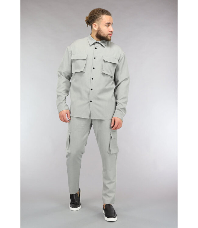Grijze Cargo Two Piece van Travel Stof