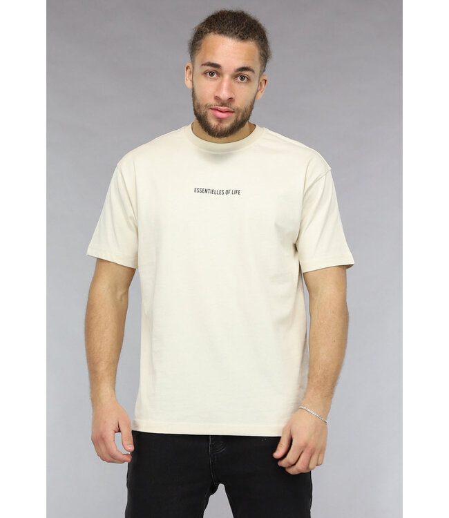 Heren Essentielles of Life T Shirt in Beige