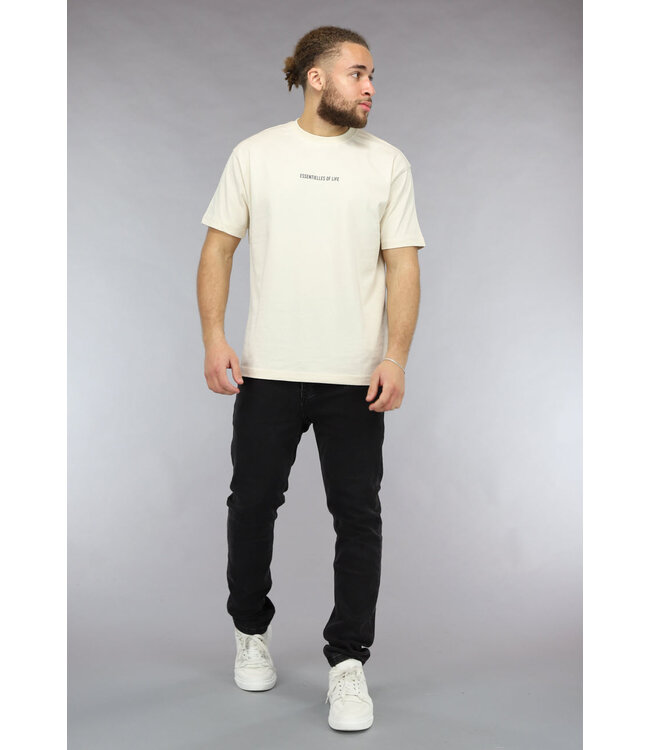 Heren Essentielles of Life T Shirt in Beige