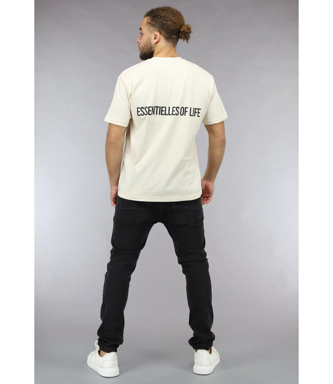 Heren Essentielles of Life T Shirt in Beige