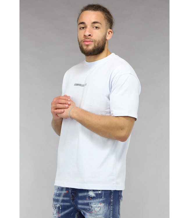 Wit Heren Essentielles of Life T Shirt