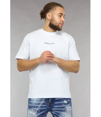 Wit Heren Essentielles of Life T Shirt