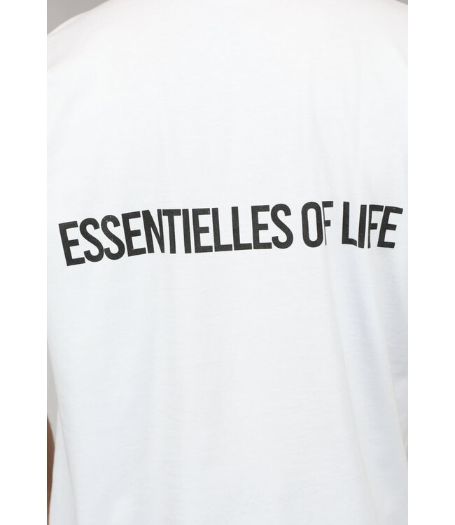 Wit Heren Essentielles of Life T Shirt