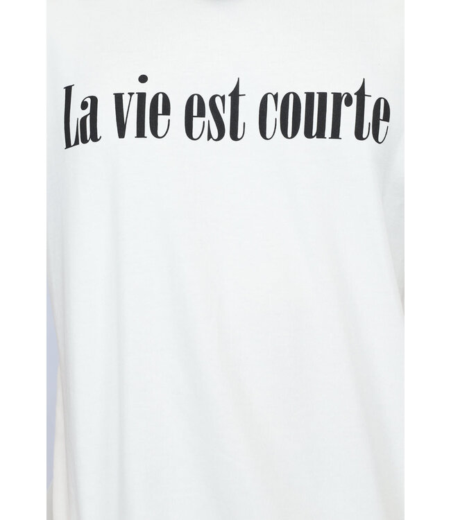 La vie est courte Heren T Shirt in Wit