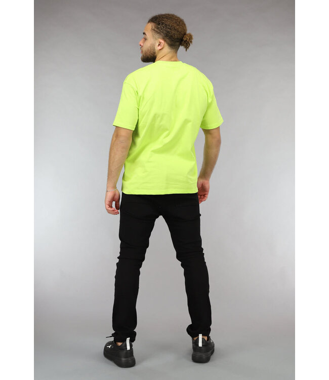 Neon Geel La vie est courte Heren Shirt