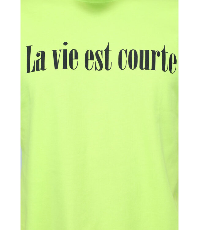Neon Geel La vie est courte Heren Shirt